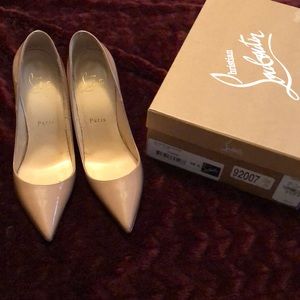 Christian Louboutin So Kate 36.5 Patent Nude Heel